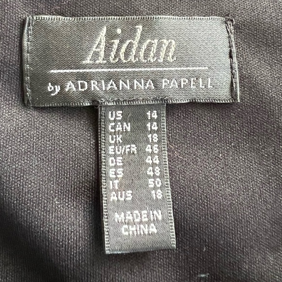 Adrianna Papell Black One Shoulder Dress - Picture 3 of 15